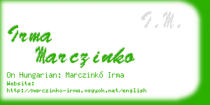 irma marczinko business card